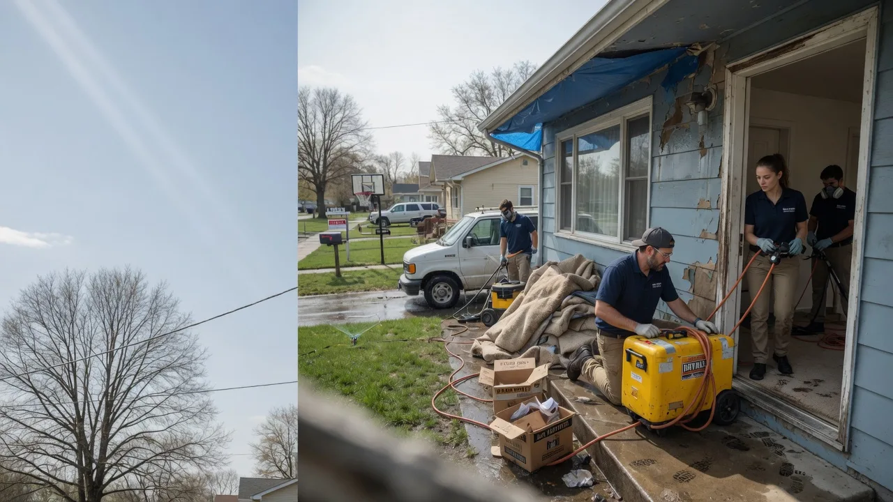 Basement Flood Cleanup in Compton, IL near me